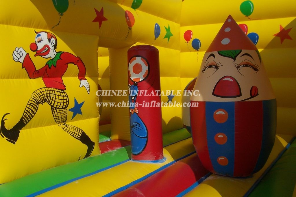 T2-2529 Clown And Panda Inflatable Bouncers