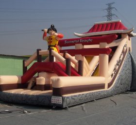 T6-211 Samurai Temple Giant Slide Kids Outdoor