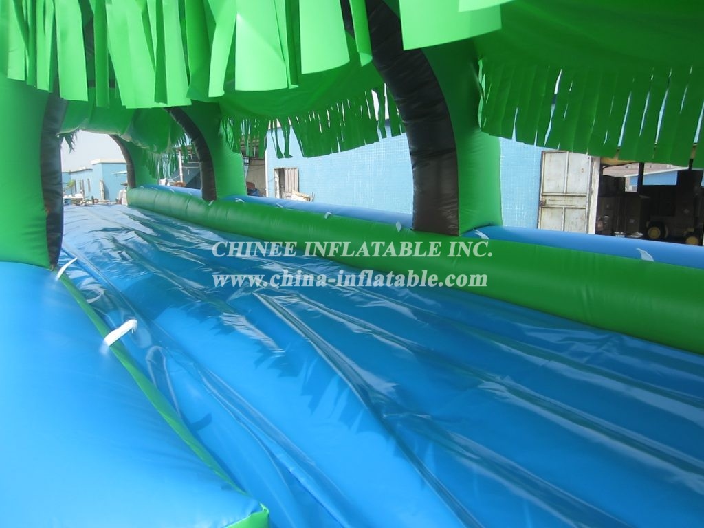 T10-104 Jungle Theme Inflatable Water Slides