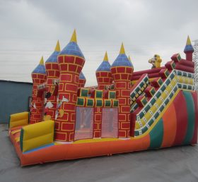 T8-379 Disney Gonfiabili Slide Red Castle Slide