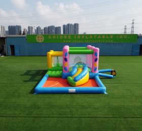 T2-2636 3 in 1 gonfiabile combinazione trampolino party con scivolo e. La piscina