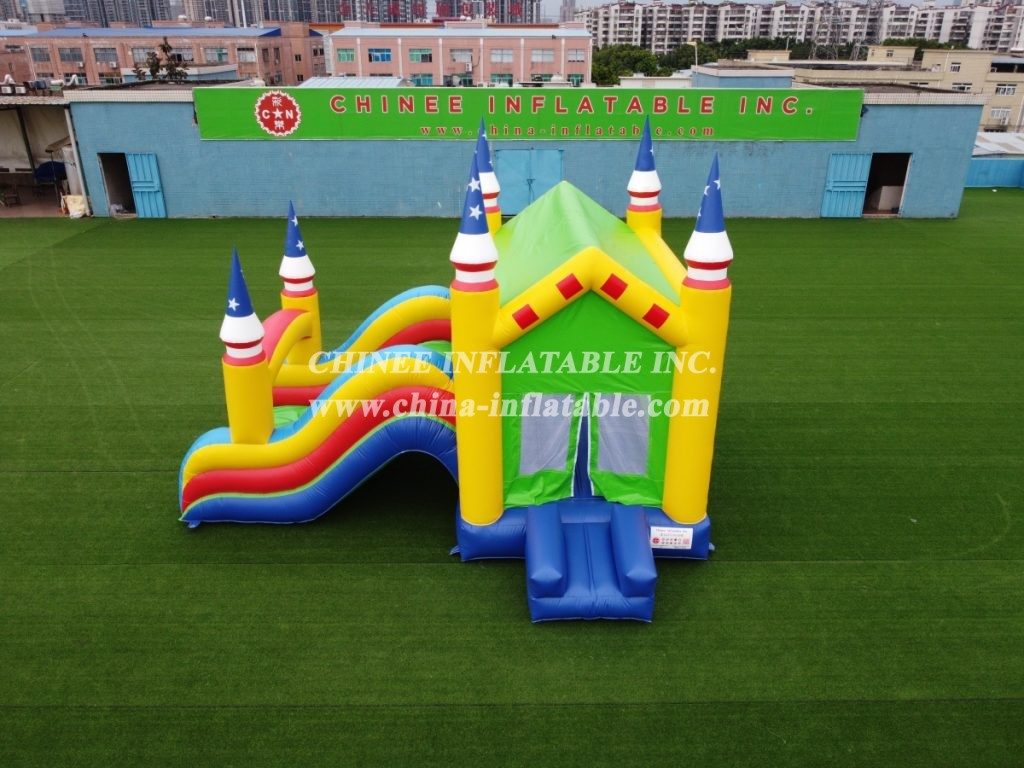 T5-181 Two-In-One Bouncing With Slide Commercial Castle Jumper