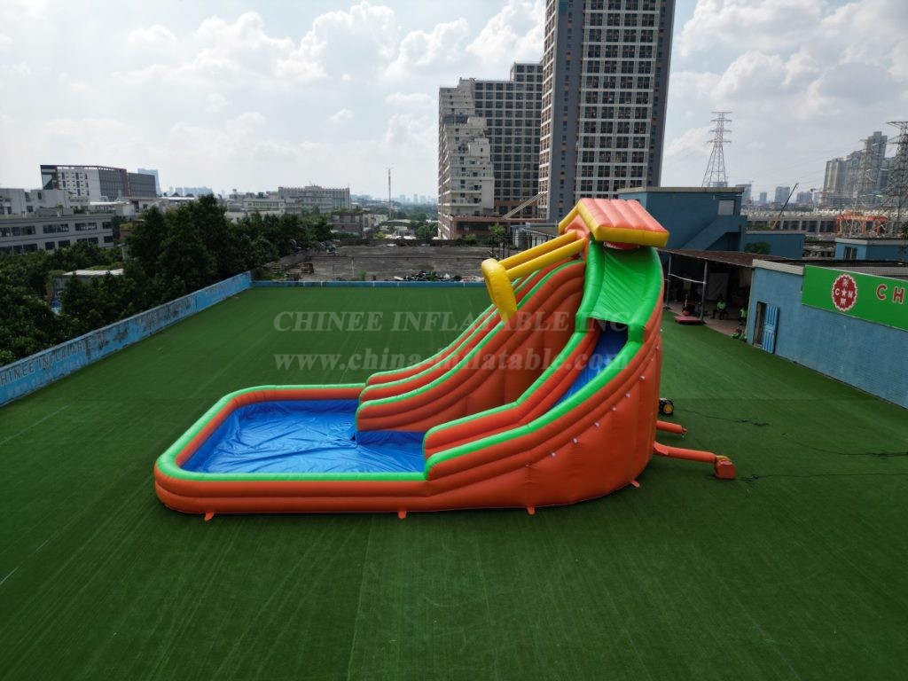 T8-1423 Large Three-Slide Inflatable Water Slide