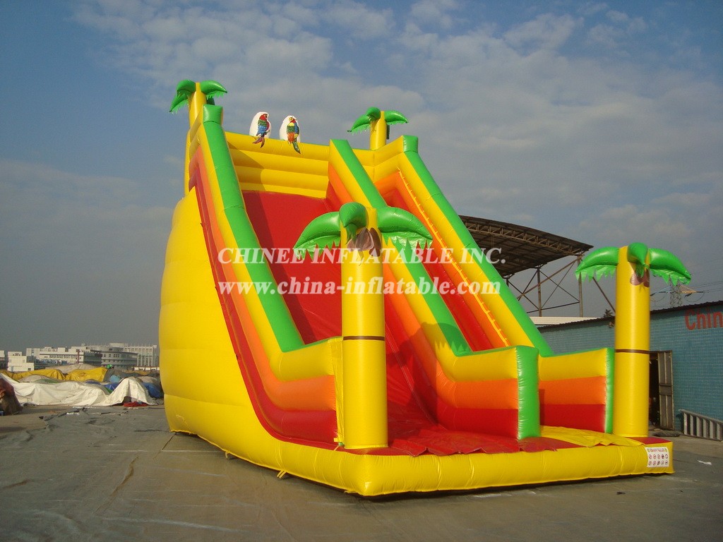 T8-1237 Jungle Theme Giant Inflatable Castle Slide