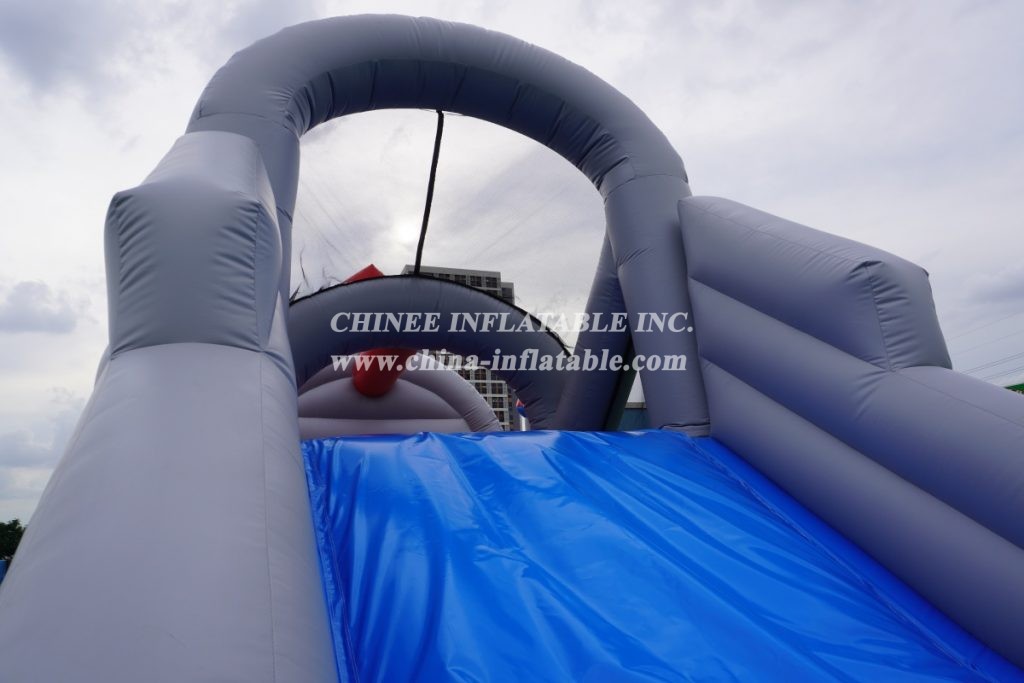 T7-329 Inflatable Obstacles Courses Halloween Castle Slide