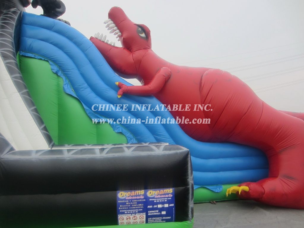 T8-376 Gorilla Dinosaur Inflatable Slide