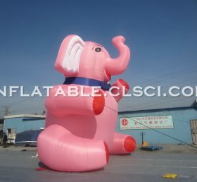 Cartoon1-167 Fumetto gonfiabile elefante rosa