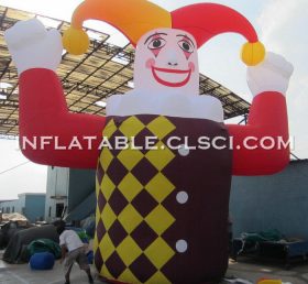 Cartoon1-341 Felice clown gonfiabile cartone animato