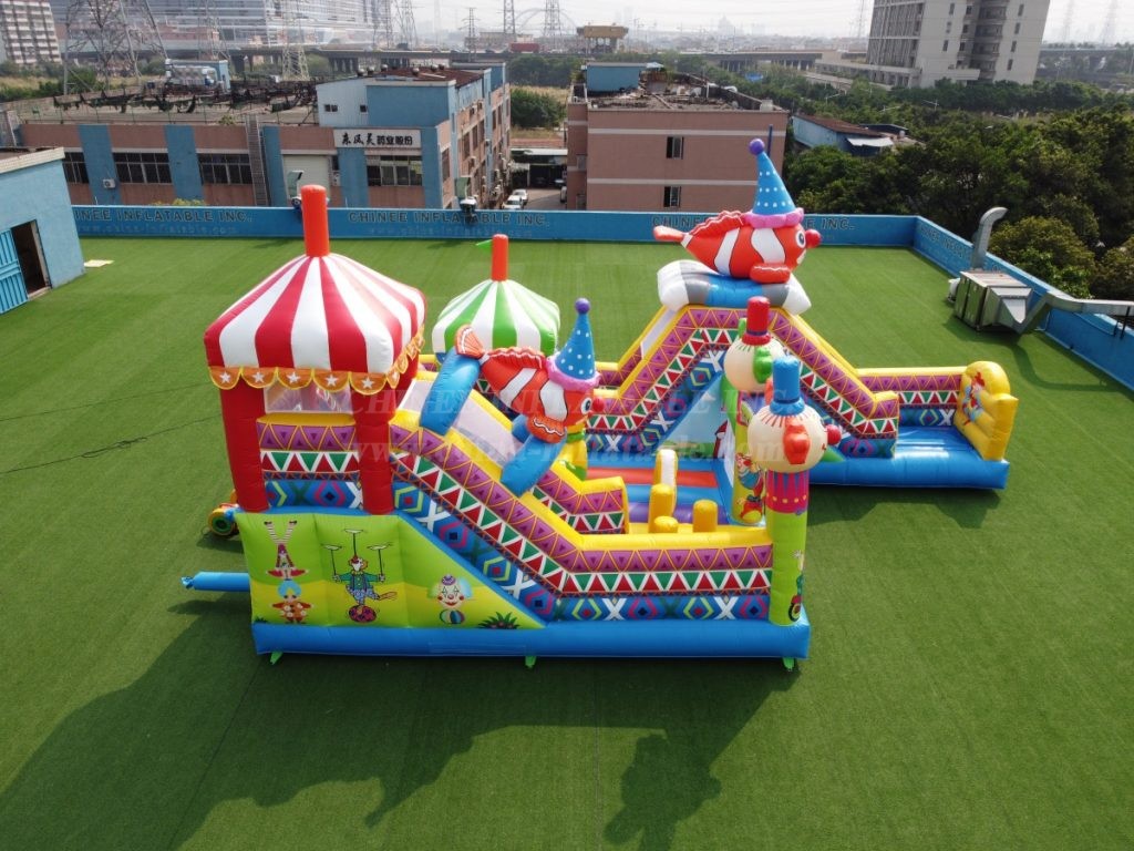 T6-438 Circus Themed Castle Large Clown Slide