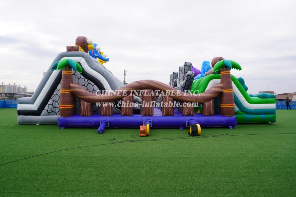 T6-472 Giant Jungle City Inflatable Safari Slide