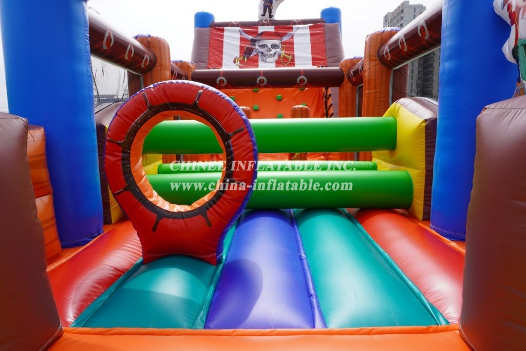 T7-568 Pirate Theme Inflatable Obstacle Course Party For Team Events