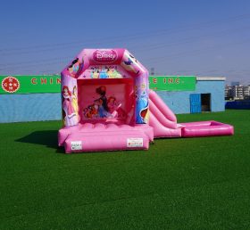 T2-1509B Pullover outdoor per bambini Princess rosa trampolino castello combinazione