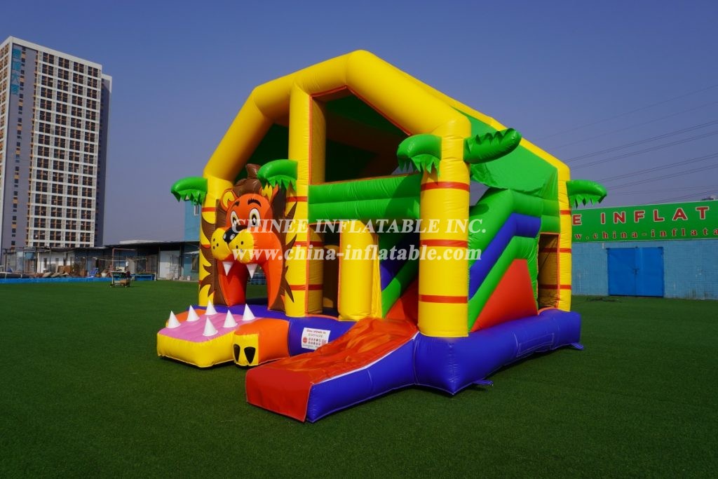 T2-3480B Bouncy House Jumping Inflatable Lion Theme Kids Combo