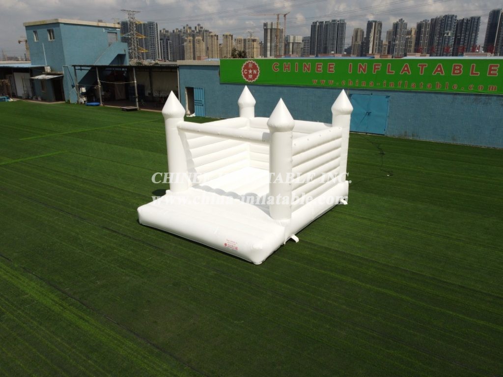 T2-3508 Pure White Inflatable Bouncy Castle