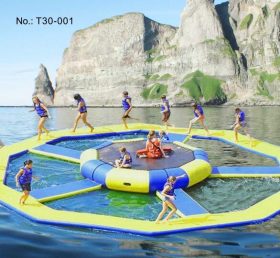 T30-001 Trampolino galleggiante con piattaforma acquatica gonfiabile