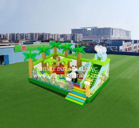 T6-506 Parco giochi gonfiabili per bambini giganti a tema giungla