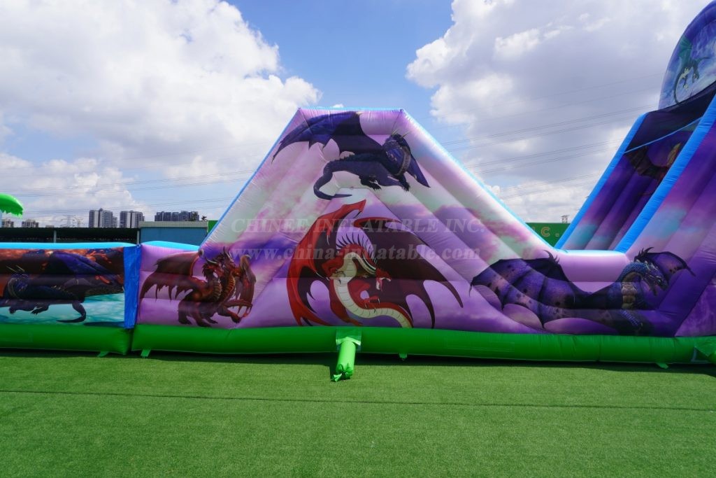 T8-4009 40M Dragon Inflatable Obstacle Courses