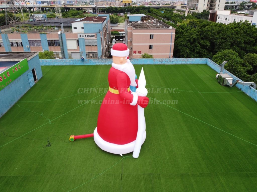 C1-223 8M Height Inflatable Santa Claus With Gift