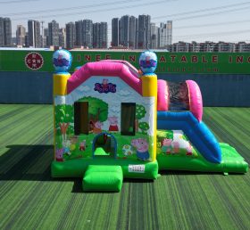 T2-4453 Pink Pig Little Girl Slide Castello gonfiabile