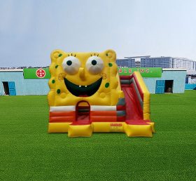 T2-4377 Castello gonfiabile con scivolo Spongebob