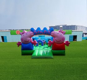 T2-4454 Pink Pig Little Girl Jump Castle