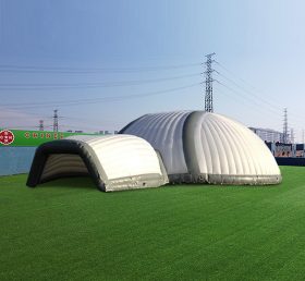 Tent1-4610 Grande tenda espositiva a cupola con tunnel
