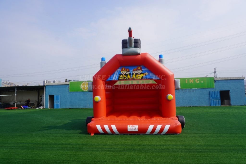 T2-4365 Firetruck Theme Bounce House