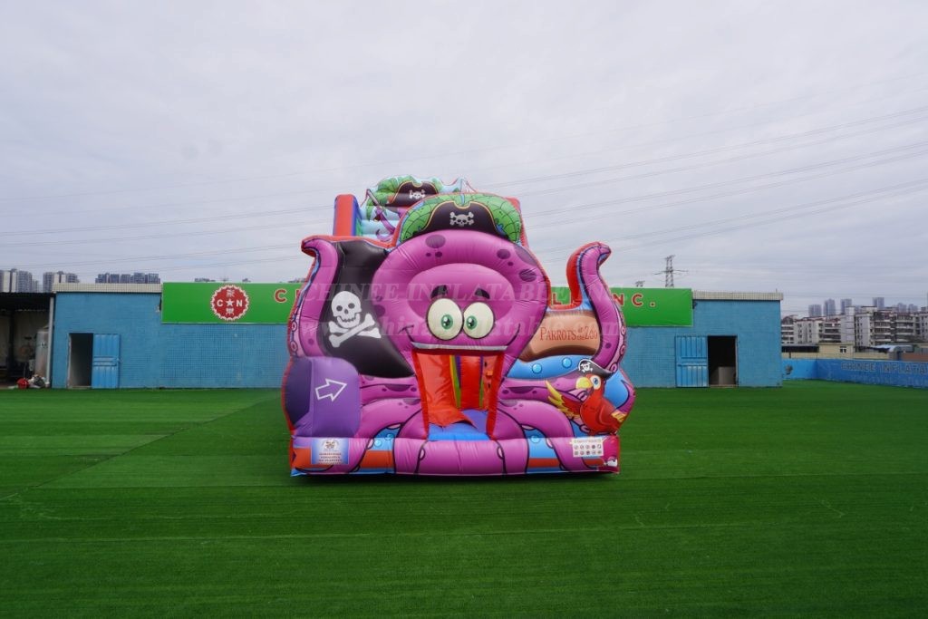 T8-4275 Pirates Octopus Inflatable Slide