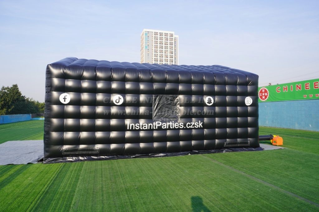 Tent1-704D Black Party Tent Inflatable Cube Tent