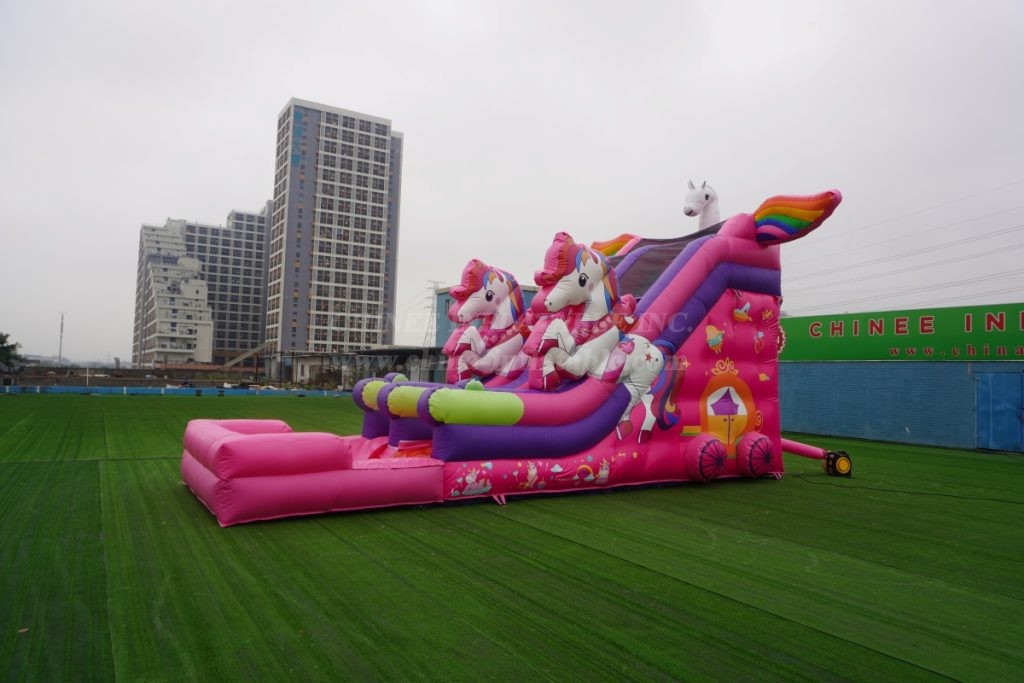 T8-4587 Infaltable Unicorn Water Slide