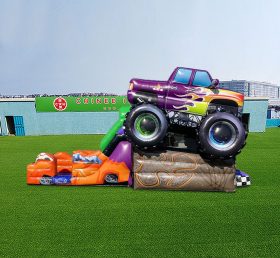 T2-7055 Monster Truck Casa Rimbalzante e Scivolo Combo