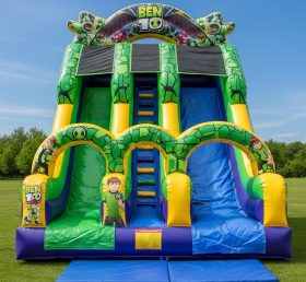 T8-8109 Ben 10 Theme Inflatable Dry Slid...