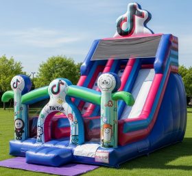 T8-8360 Tiktok Theme Inflatable Dry Slid...