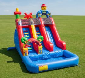 T8-8465 Lego Theme Inflatable Water Slid...