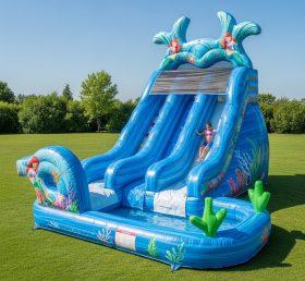 T8-8640 Mermaid Theme Inflatable Water S...