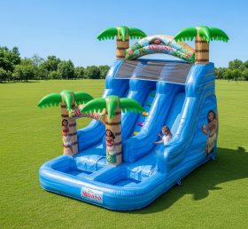 T8-8490 Moana Theme Inflatable Water Sli...
