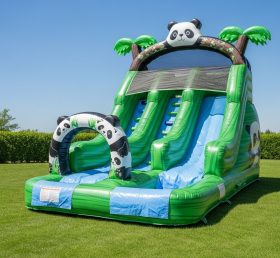 T8-8502 Panda Theme Inflatable Water Sli...