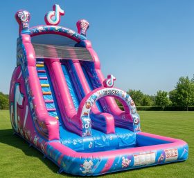 T8-8562 Tiktok Theme Inflatable Water Sl...