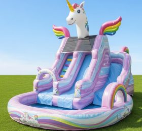 T8-8577 Unicorn Theme Inflatable Water S...