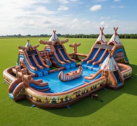 Pool3-426 American Indian Theme Pool Wat...