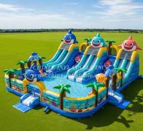Pool3-562 Baby Shark Theme Pool Water Pa...