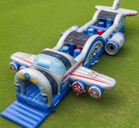 T7-3692 Airplane Theme Inflatable Obstac...