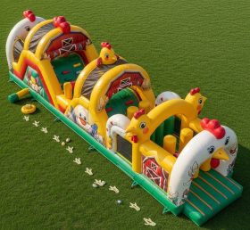 T7-3738 Chicken Theme Inflatable Obstacl...