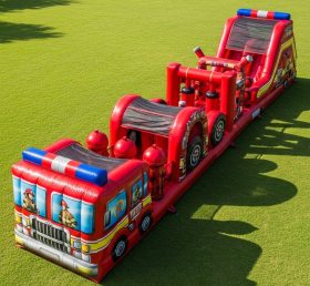 T7-3818 Firetruck Theme Inflatable Obsta...