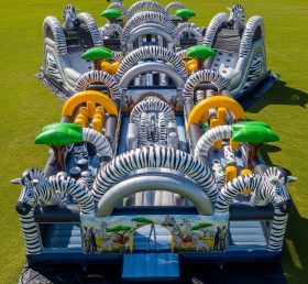 T7-4081 Zebra Theme Inflatable Obstacle ...