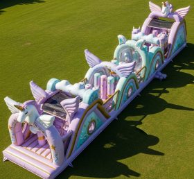 T7-4456 Unicorn Theme Inflatable Obstacl...