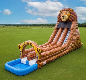 T8-5417 Lion Theme Inflatable Water Slid...