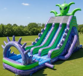T8-5437 Alien Theme Inflatable Water Sli...