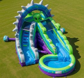 T8-5441 Alien Theme Inflatable Water Sli...