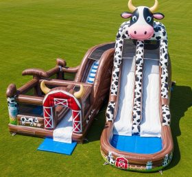 T8-5508 Cow Theme Inflatable Water Slide